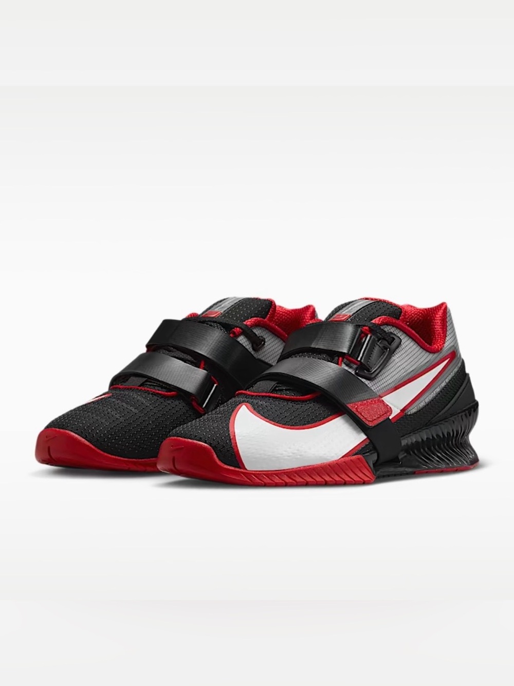 Nike Romaleos 4 Black & University Red Weightlifting Shoes Men's Size 12